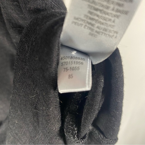 White House Black Market Black Slub Knit Long Sleeve V Neck T Shirt Size Small - Picture 7 of 14